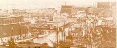 Gatebilde fra Chicago rundt 1860
